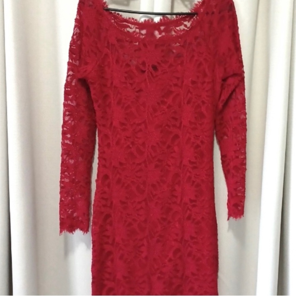 Lulu’s Red Lace Dress
